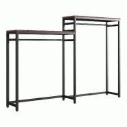 Helloshop26 - Portant à vêtements portemanteau porte-vêtements penderie dressing ouvert portemanteau porte-vêtements penderie 03_0010283 - 3000225