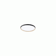 Plafonnier LED circulaire 40 W en métal noir mat et or mat, intensité variable (3000 K - 4000 K - 6000 K), diffuseur en acrylique satiné - Perenz -