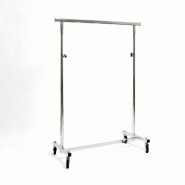 Portant pliable extensible chromé - L100-160cm hauteur 118-190cm - Réf 46174