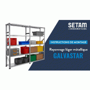 Rayonnage galvastar l.1050 x p.400 mm départ - 1776404