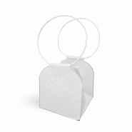 Sac anses cordelette rondes blanc 15X15X16.5 CM par 10