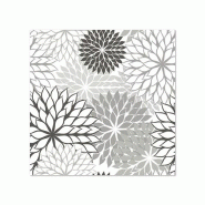 Serviettes, 3 plis pliage ¼ 25 cm x 25 cm gris "Floralies" (280 unités) PAPSTAR - gris papier 89393