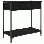 Table console noir 75x34,5x75 cm bois d'ingénierie Modèle Atlas Office Prestige - 834165