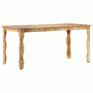 Table de salle à manger 160x80x76cm Bois de récupération massif Modèle Sirius Nordique - Bois massif 286490 Table de salle à manger 160x80x76cm Bois de récupération massif Modèle Sirius Nordique - Bois massif 286490