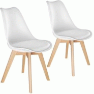 TecTake GmbH tectake Lot 2 chaises salle à manger style scandinave forme ergonomique blanc - 406096 - blanc plastique 406096 TecTake GmbH tectake Lot 2 chaises salle à manger style scandinave forme ergonomique blanc - 406096 - blanc plastique 406096