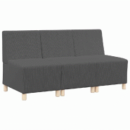 Unité de Sofa Modulaire Sans Accoudoirs 3 pcs Gris foncé Modèle Apex Scandinave - Matériau naturel 8721288279460