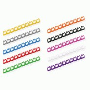 VALUE Set de marqueurs pour câbles patch, 10x 10 pièces, 5 - 6,5 mm, multicolore_0