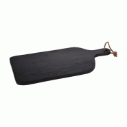 WellHome - Planche à découper en bois de caoutchouc avec poignée et couleur noire 58x28x2 cm - noir WH16402 WellHome - Planche à découper en bois de caoutchouc avec poignée et couleur noire 58x28x2 cm - noir WH16402