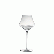 Zafferano Esperienze Verre À Pied Pour Spiritueux Et Vins De Paille 35 Cl, Design Fond Ondulé, Lot De 6 Pièces En Verre Cristallin Sonore Haut. - N