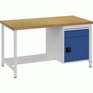Établi bleu séc., RAL 5005 gris clair, RAL 7035 l1500xH859xP750 mm Hêtre multiplex 40 mm 1 tiroir 1 porte BEDRUNKA+HIRTH Établi bleu séc., RAL 5005 gris clair, RAL 7035 l1500xH859xP750 mm Hêtre multiplex 40 mm 1 tiroir 1 porte BEDRUNKA+HIRTH