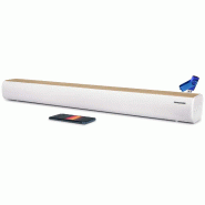 Barre de son THOMSON SB401BT  blanche et bois – Bluetooth, HDMI ARC, USB, optique, audio TV amélioré, clé USB 32 gigas,  tél - 3666638034373