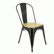 Chaise de restaurant métal Austin - NOIR