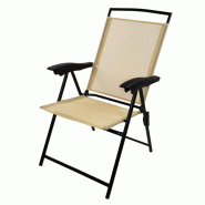 Chaise pliante 'long beach' de couleur beige - 2995 Chaise pliante 'long beach' de couleur beige - 2995