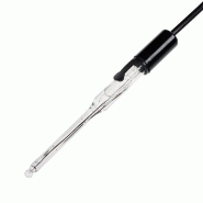 CHAUVIN ARNOUX - Electrode de mesure pH BV41H - Terminaison sphérique - Corps en verre - Diam. 12x110 mm - Connectique BNC