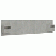 Décoshop26 - Tête de lit accessoire couchage chambre à coucher meuble avec chevet intégré étagère   MDF gris TDL0205817 - gris 3000892688000