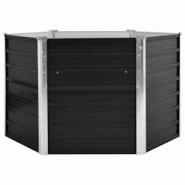 Helloshop26 - Jardinière lit surélevé plantes fleurs jardin anthracite 129 x 129 x 77 cm acier galvanisé anthracite 02_0001140 - 3000074991539 Helloshop26 - Jardinière lit surélevé plantes fleurs jardin anthracite 129 x 129 x 77 cm acier galvanisé anthracite 02_0001140 - 3000074991539
