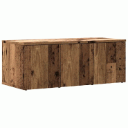 Helloshop26 - Meuble TV vieux bois avec rangement pratique salon ou chambre 80 x 34 x 30 cm en bois d'ingénierie vieux bois 02_0050708 - Bois massif