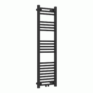 Helloshop26 - Radiateur sèche-serviettes chauffage salle de bain acier 120 x 40 cm noir 03_0010414 - noir 3000225212537