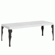 Itamoby Table Extensible Paxon Premium 160/420X90 Cm Frêne Blanc Pieds Anthracite - blanc 8050598903674