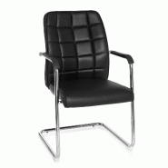 Siège de conférence / Siège invité FLEXO V PU noir hjh OFFICE - noir plastique 706550