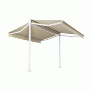 Store double pente Mabay 2,96x2x1,50 M Intersun Motorisé à télécommande (Blanc satiné RAL9010 - Ecru 300g/m²) - beige aluminium 3662618010238 Store double pente Mabay 2,96x2x1,50 M Intersun Motorisé à télécommande (Blanc satiné RAL9010 - Ecru 300g/m²) - beige aluminium 3662618010238