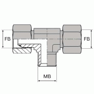 Té orientable femelle tournant BSP x mâle BSP x femelle tournant BSP - 1/8' , 8.56 , 1/8' , 9.72