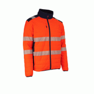 Veste thermique - FLAKE - 100% PES stretch mécanique 150D - Orange HV/Marine - COVERGUARD | 5FLA170_0