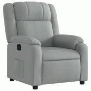 VidaXL Fauteuil inclinable gris clair tissu Modèle Ismaria - 3206200