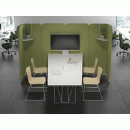 Table connectée avec cloisons acoustiques Table connectée avec cloisons acoustiques