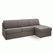 CANAPÉ D'ANGLE CONVERTIBLE GAIN DE PLACE GRIS SILVER EXPRESS COUCHAGE 140 CM