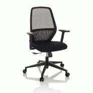 Chaise de bureau / chaise pivotante CARLOW I / maille / tissu noir hjh OFFICE - noir polyester 820029
