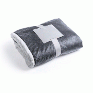 Couverture Grise Au Design Bicolore Élégant, Douce Association De Polaire « Coral Fleece » Et De Sherpa (380 G/M²) - 8414271012914