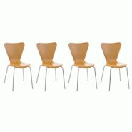 Décoshop26 - Lot de 4 chaises de séjour bureau en bois et métal CDS10108 - 3000203528728 Décoshop26 - Lot de 4 chaises de séjour bureau en bois et métal CDS10108 - 3000203528728