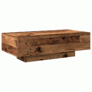 Décoshop26 - Table basse style rustique 100 x 49,5 x 31 cm bois d'ingénierie marron effet vieilli DEC040203 - marron Bois massif 3000264802775