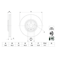 Disque de frein Bosch 0986479G33 - ventilé - côté avant Disque de frein Bosch 0986479G33 - ventilé - côté avant