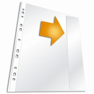 Durable Pochette A4 avec rabat PP 135my satiné transparent UE=5 pièces - transparent 266419