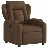 Fauteuil inclinable électrique Marron Tissu Modèle Arvenelle - 8721012169500