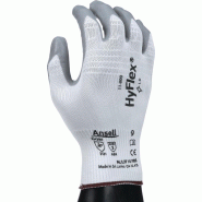 Gant HyFlex 11-800 taille 9 blanc/gris EN 388 catégorie EPI II nylon avec mousse nitrile ANSELL Gant HyFlex 11-800 taille 9 blanc/gris EN 388 catégorie EPI II nylon avec mousse nitrile ANSELL