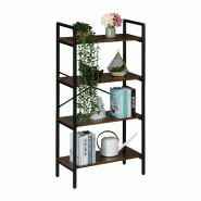 Helloshop26 - Bibliothèque murale industrielle à 3 étagères 92 x 60 x 32 cm pour livres plantes design intérieur en fer noir 13_0017395 - noir 30 Helloshop26 - Bibliothèque murale industrielle à 3 étagères 92 x 60 x 32 cm pour livres plantes design intérieur en fer noir 13_0017395 - noir 30