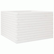 Helloshop26 - Jardinière bac lit surélevé plantes fleurs terrasse jardin 70 x 70 x 45,5 cm bois de pin massif blanc 02_0037815 - 3000217631834