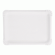 Plateau rectangulaire carton blanc 25x17,5cm - par 250