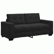 VidaXL Canapé causeuse noir 180x77x82 cm velours Modèle AbriLiberté 119 - 8721158690364