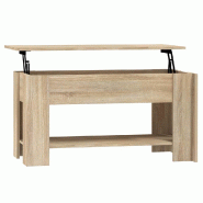 VidaXL Table basse chêne sonoma 101x49x52 cm bois d'ingénierie Modèle Riviera Dining Prestige - 809704