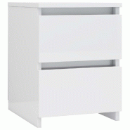 VidaXL Table de chevet Blanc brillant 30x30x40 cm Bois d’ingénierie - Bois manufacturé 800525