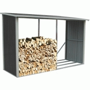 3610 - abri buches en métal anthracite 6 stères x-metal