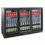 Arrière bar réfrigérée noir 3 portes coulisst l1350 7527.0025 COMBISTEEL