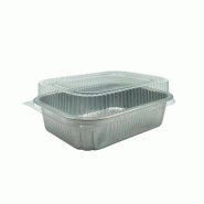 Barquette aluminium premium 1000ml + couvercle par 50 pièces JORIDEAL - 3519400999212