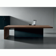 Bureau de direction Olympe Glass - plateau en placage de bois, piètement en verre laqué - dimensions 180x100 ou 300x120 cm Bureau de direction Olympe Glass - plateau en placage de bois, piètement en verre laqué - dimensions 180x100 ou 300x120 cm