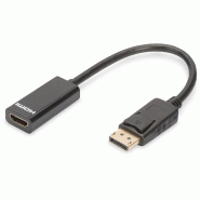 Câble adaptateur DisplayPort DIGITUS DP-HDMI Type A 0,15 m DP1.1a noir. - noir AK-340400-001-S