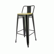 Chaise haute restaurant métal Austin - NOIR